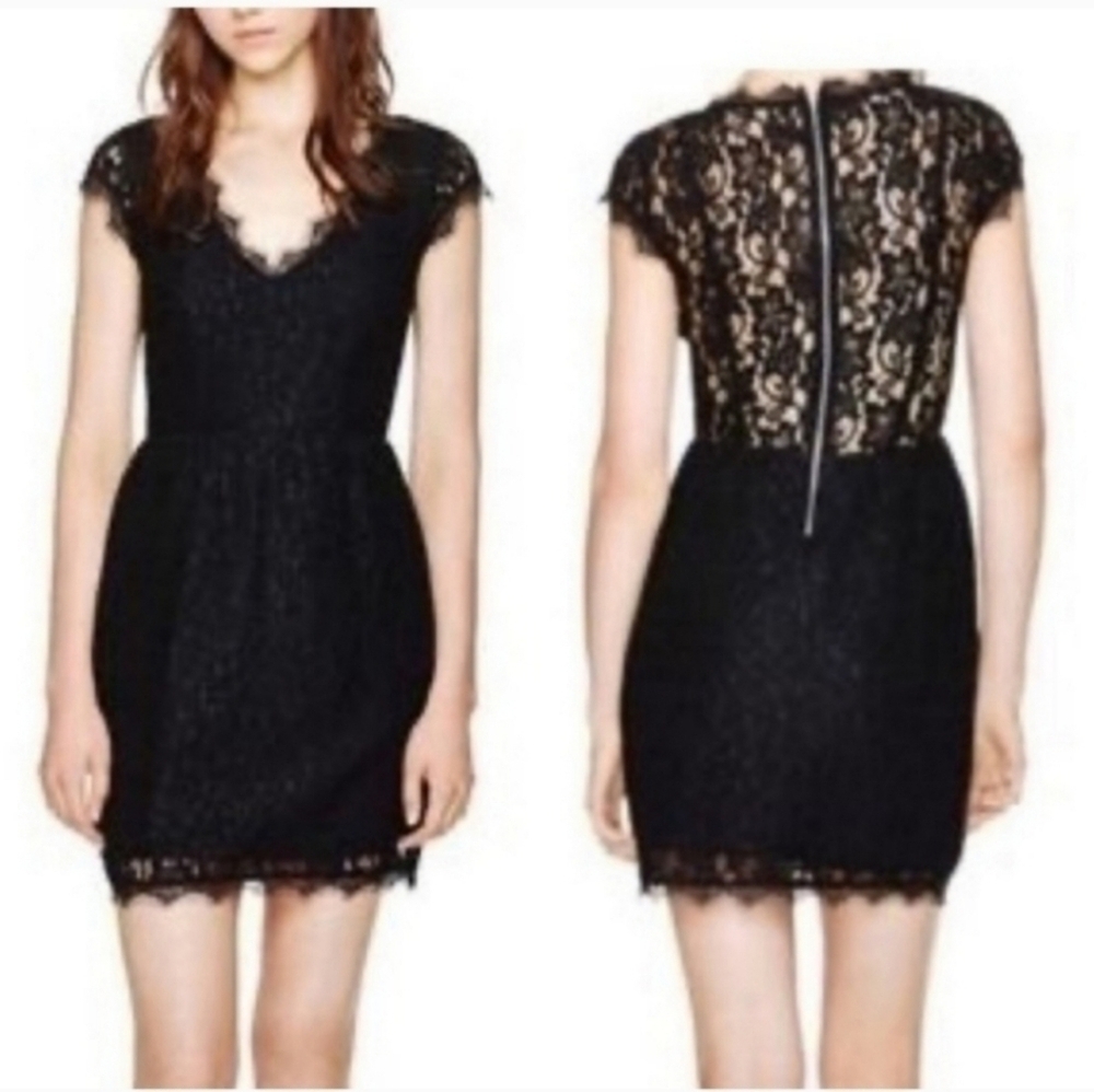 Aritzia Black Lace Mini Dress